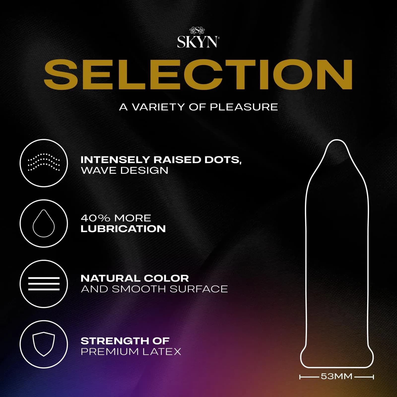 SKYN Selection Condoms, 36 Count (Pack of 1) | Latex-Free Polyisoprene Condoms thumbnail 3