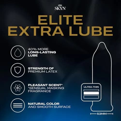 SKYN Elite Extra Lube Condoms - 36 Count - Ultra-Thin, Lubricated Latex-Free Condoms - view 3