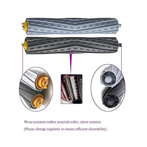 PELLYDA Replacement Rubber Roller Brushes for iRobot Roomba 800 & 900 Series | Tangle-Free Debris Extractor (2 Sets) thumbnail 4