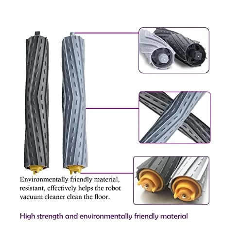 PELLYDA Replacement Rubber Roller Brushes for iRobot Roomba 800 & 900 Series | Tangle-Free Debris Extractor (2 Sets) thumbnail 3