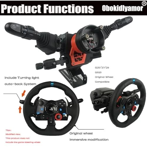 Obokidly Video Game Controller Support for G27/G29/G920/G923 & Thrustmaster, Black | Realistic Racing Simulator Accessory thumbnail 4