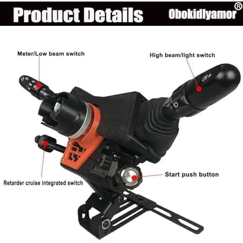 Obokidly Video Game Controller Support for G27/G29/G920/G923 & Thrustmaster, Black | Realistic Racing Simulator Accessory thumbnail 6