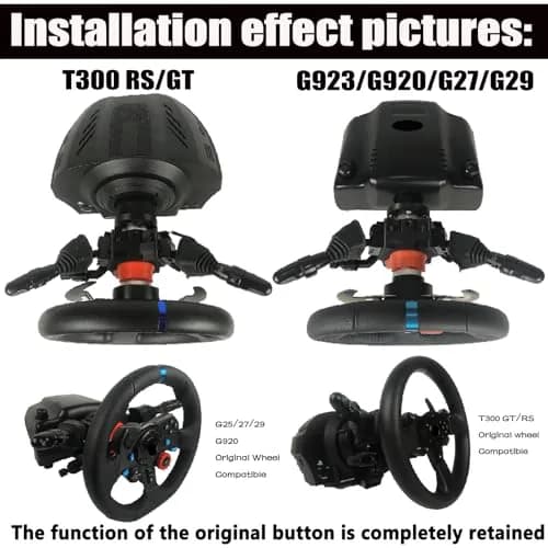 Obokidly Video Game Controller Support for G27/G29/G920/G923 & Thrustmaster, Black | Realistic Racing Simulator Accessory thumbnail 7