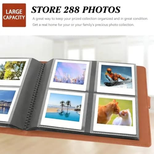 Rekeen Photo Album for Instax Square Photos 288 Pockets | Large Capacity, Brown thumbnail 3