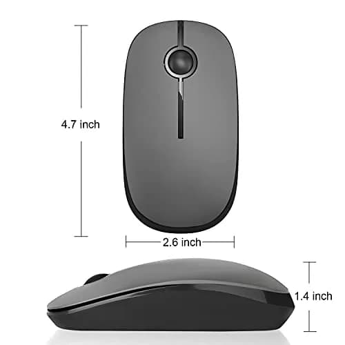 Unipows Wireless Mouse-2.4G Slim Portable Computer Mouse | Quiet, Ambidextrous, 3-Button, 15m Range thumbnail 5