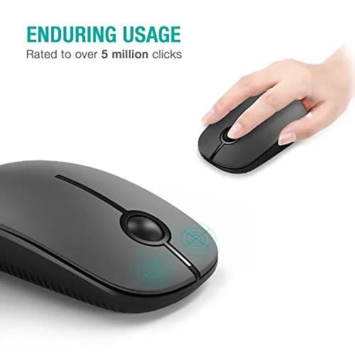 Unipows Wireless Mouse-2.4G Slim Portable Computer Mouse | Quiet, Ambidextrous, 3-Button, 15m Range thumbnail 3