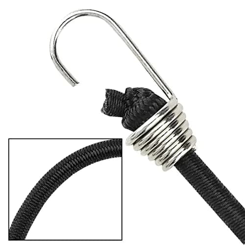 yuntop Black 15 Pack Bungee Cords 11 Inch | Heavy Duty Elastic Straps for Outdoor & Camping thumbnail 4