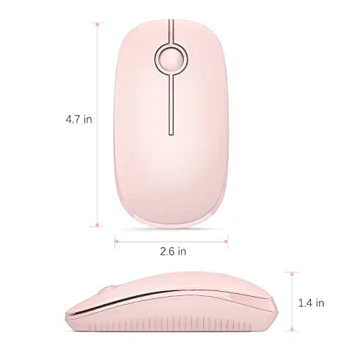 Unipows Wireless Mouse Pink | 2.4G Slim Portable Computer Mouse, Ambidextrous thumbnail 6