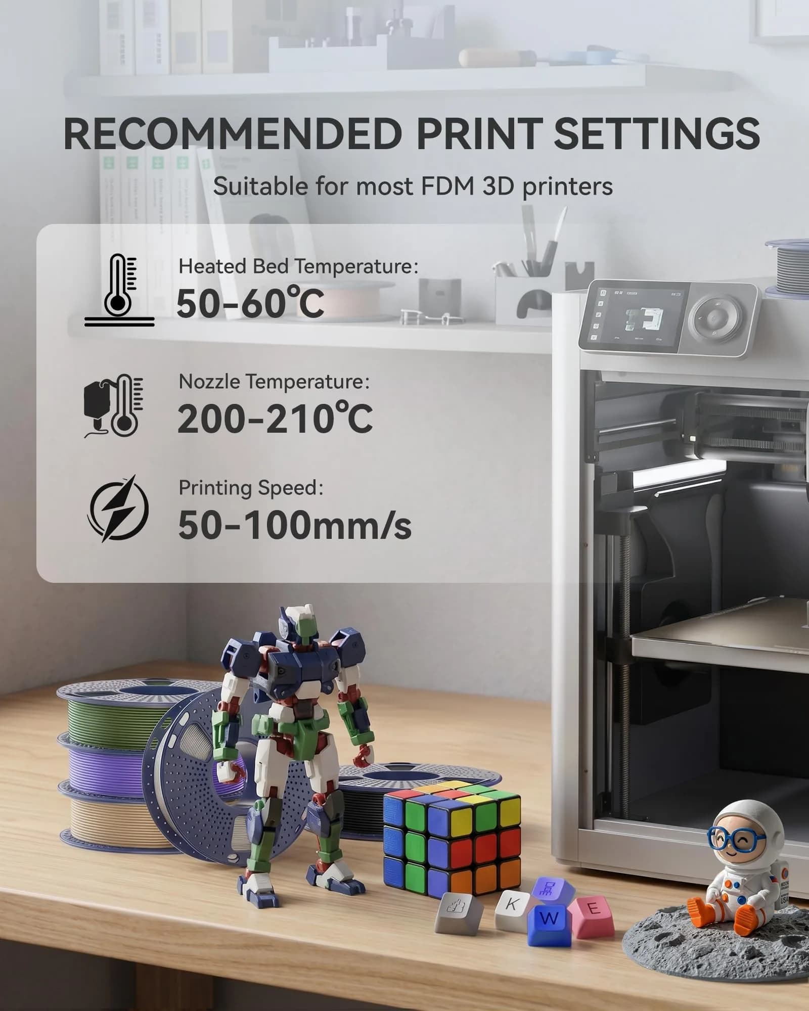 SUNLU 250g PLA Filament Bundle 1.75mm | Multicolor 3D Printer Filament for Precise, Beginner-Friendly Prints thumbnail 6
