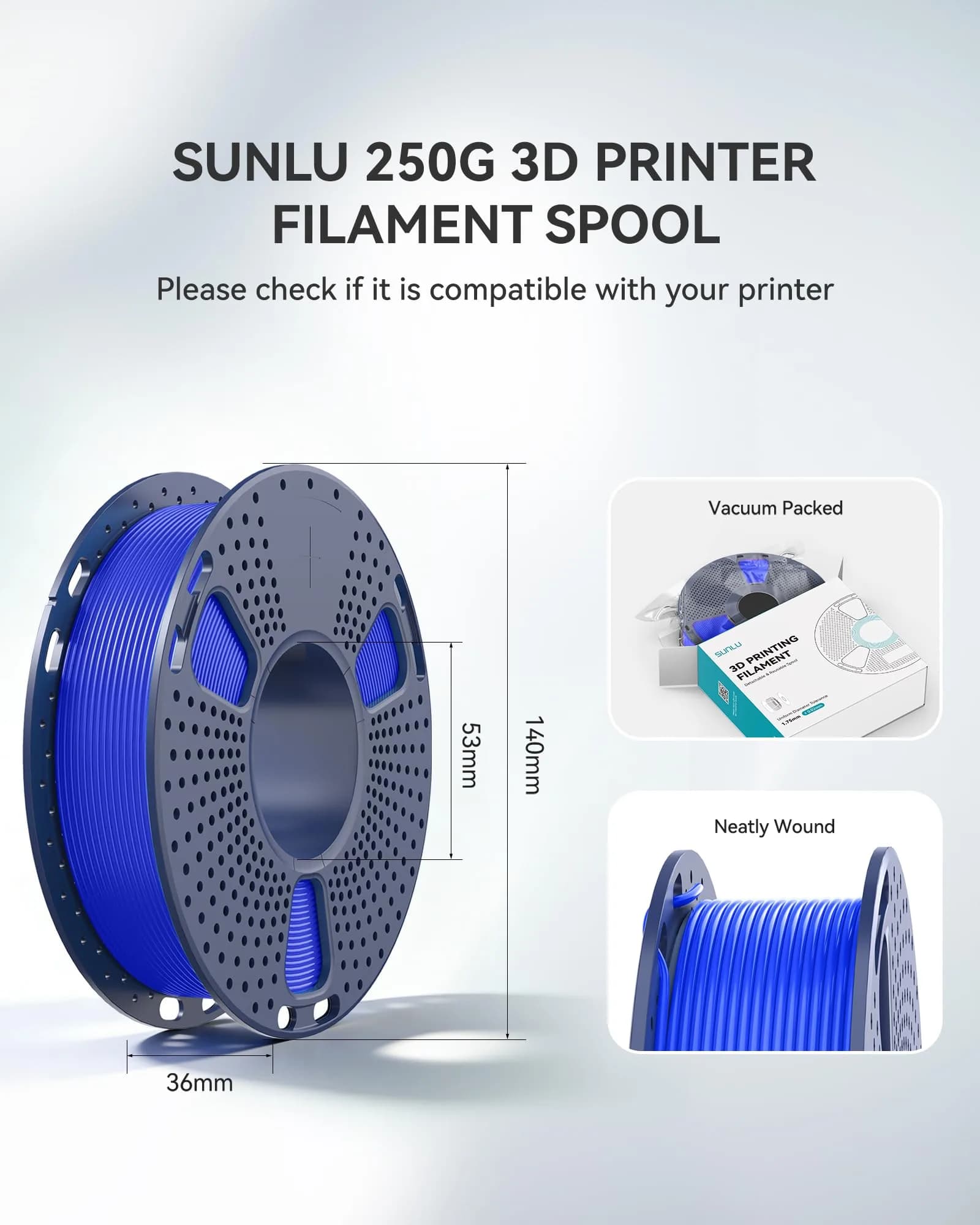 SUNLU 250g PLA Filament Bundle 1.75mm | Multicolor 3D Printer Filament for Precise, Beginner-Friendly Prints thumbnail 7
