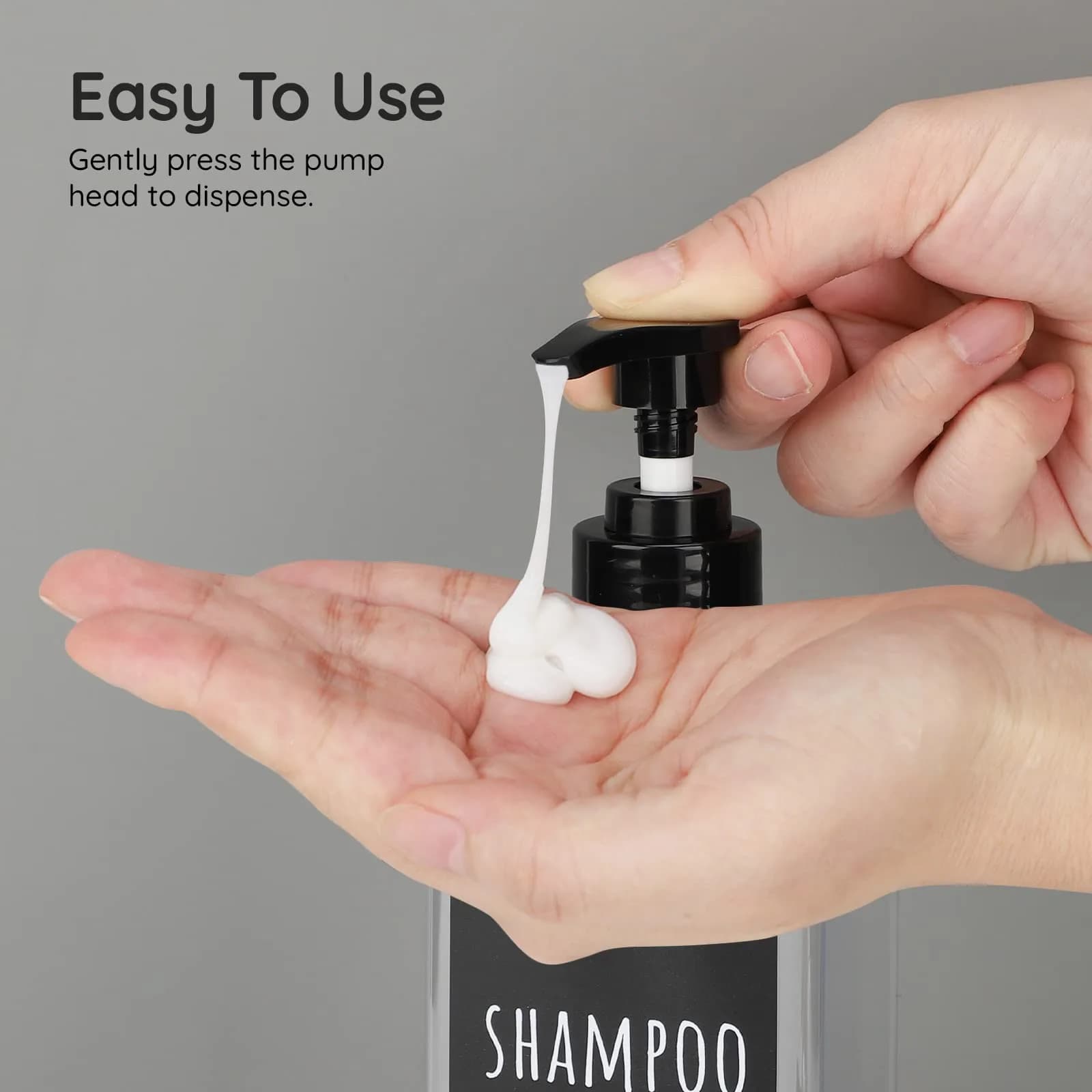 Segbeauty Clear 3-Piece 500ml (16.9oz) Refillable Pump Dispenser Set | Leak-Proof & Durable PET Plastic for Bathroom & Travel - view 5