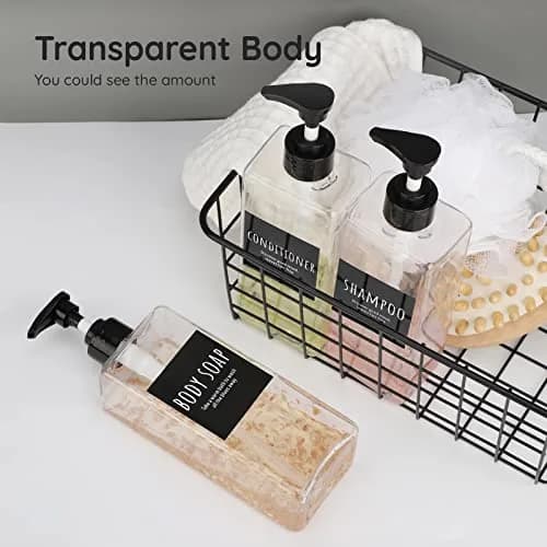 Segbeauty Clear 3-Piece 500ml (16.9oz) Refillable Pump Dispenser Set | Leak-Proof & Durable PET Plastic for Bathroom & Travel thumbnail 7
