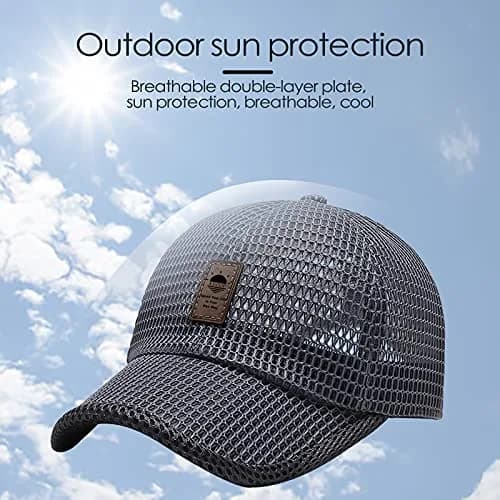 KECOP Full Mesh Cap Dark Grey | Breathable Cooling Hat for Men & Women, Lightweight Polyester, Adjustable Fit thumbnail 6