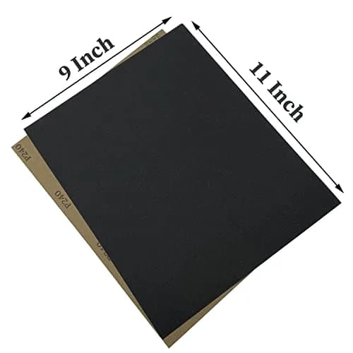 AutKerige 240 Grit Wet Dry Sandpaper Sheets 9x11 Inch (10PCS) | Silicon Carbide for Smooth Finishes thumbnail 2