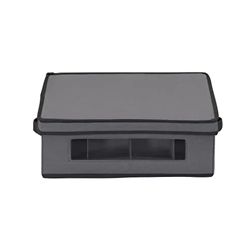 Household Essentials Gray Storage Box with Window & 12 Compartments | 37cm L x 43cm H x 5cm W thumbnail 5