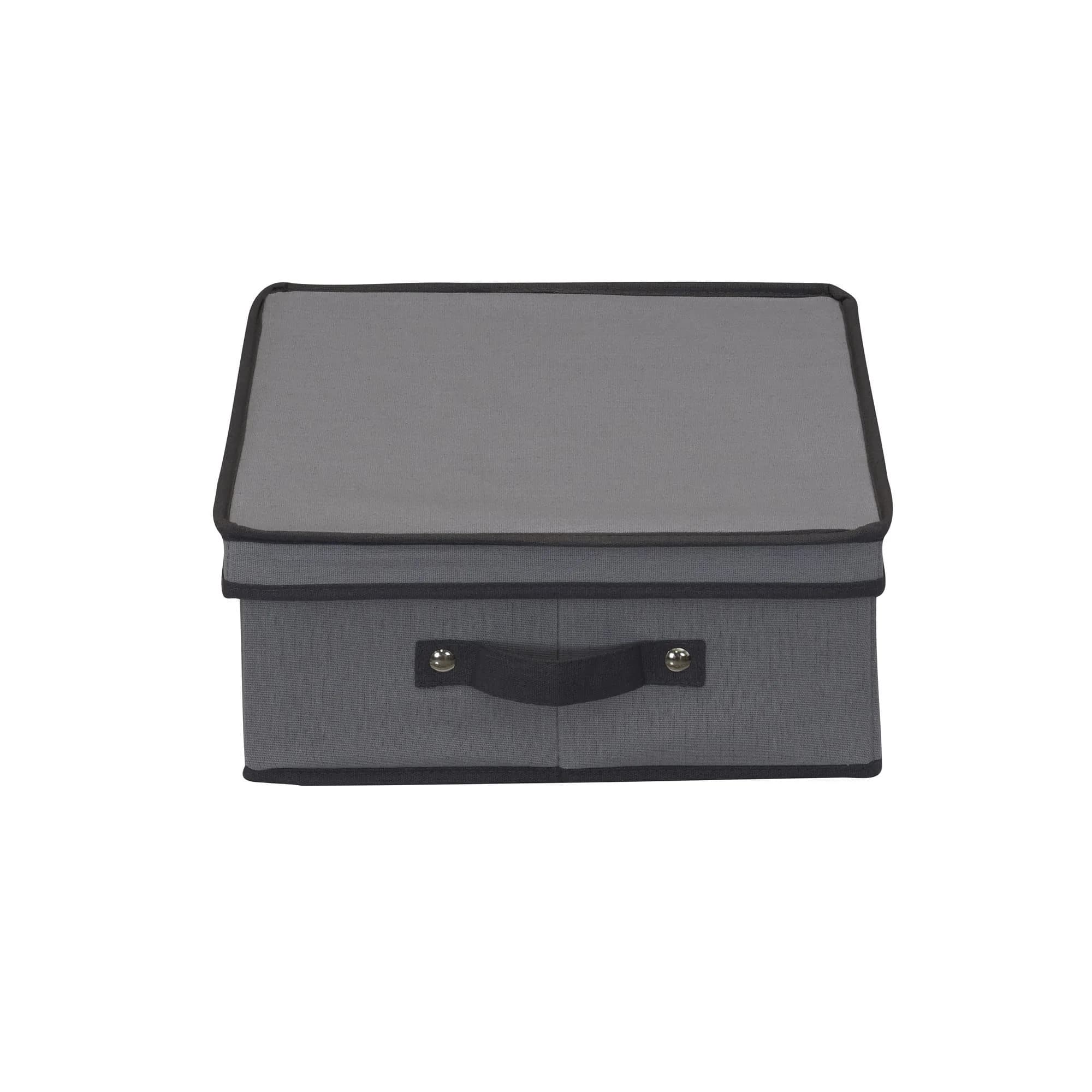 Household Essentials Gray Storage Box with Window & 12 Compartments | 37cm L x 43cm H x 5cm W - view 6