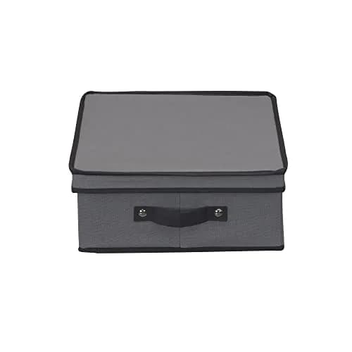 Household Essentials Gray Storage Box with Window & 12 Compartments | 37cm L x 43cm H x 5cm W thumbnail 6