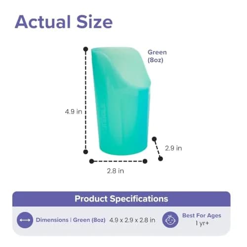 TalkTools Cut-Out Nosey Cups 240ml (8 Fl Oz) 2-Pack | Therapy Training Cups for Motor and Coordination Support thumbnail 4