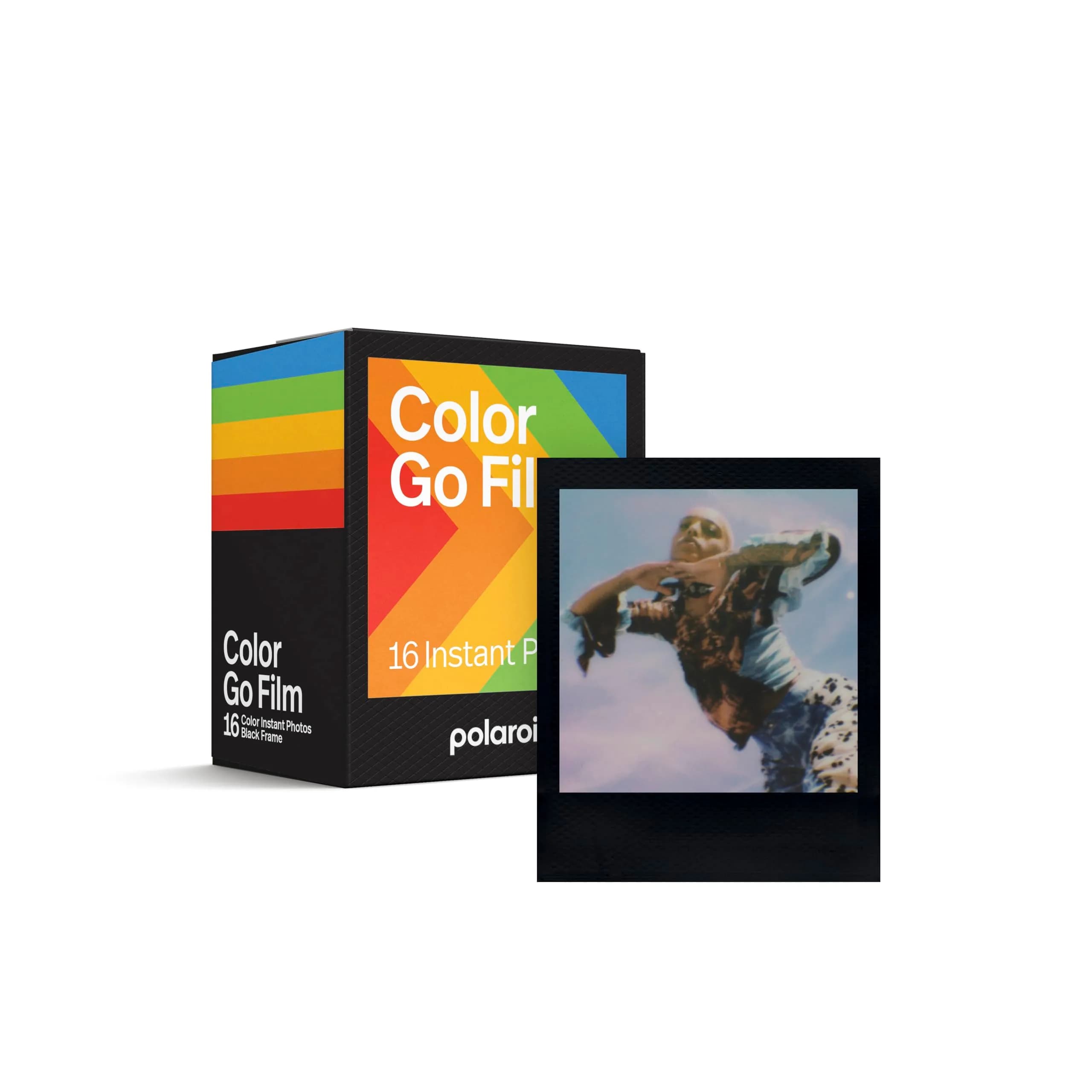 Polaroid Go Color Film - Black Frame, 16 Photos (2-Pack) | Mini Instant Film for Polaroid Go Camera