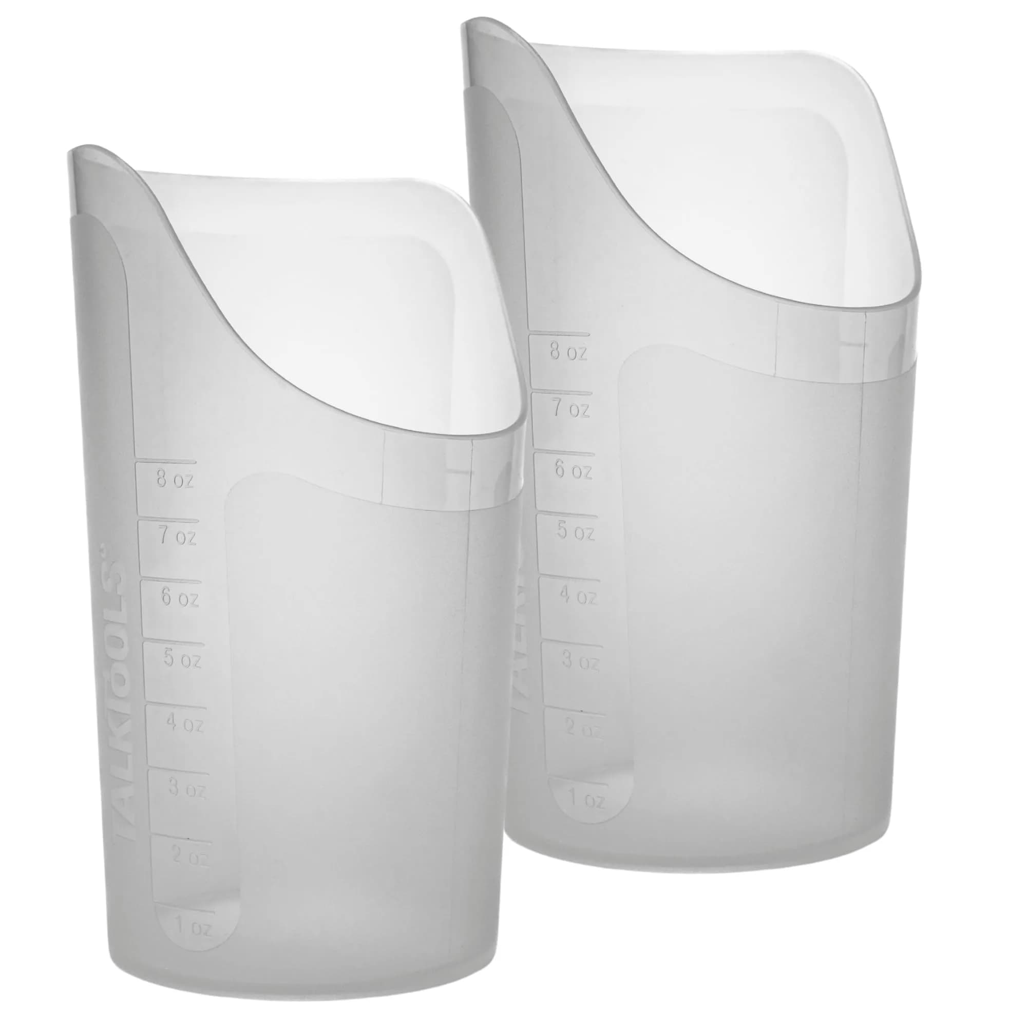 TalkTools Cut-Out Nosey Cups (3 Sizes, 3 Colors) | Therapy Training Cups for Stable Drinking & Motor Support — Clear / 8oz Cup