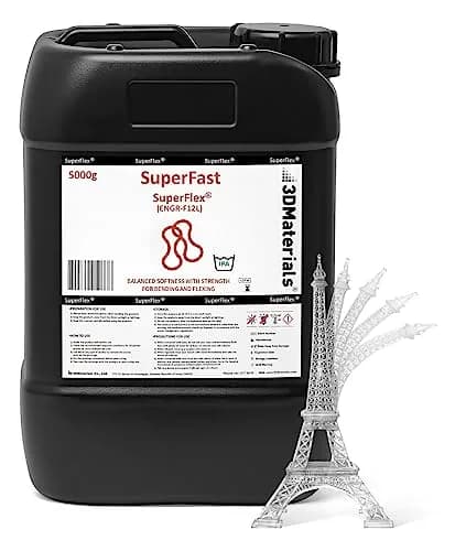 3DMaterials SuperFlex Flexible Rubber Resin 5000g (11 lb) | ISO 10993-5 Tested for 3D Printing thumbnail 1