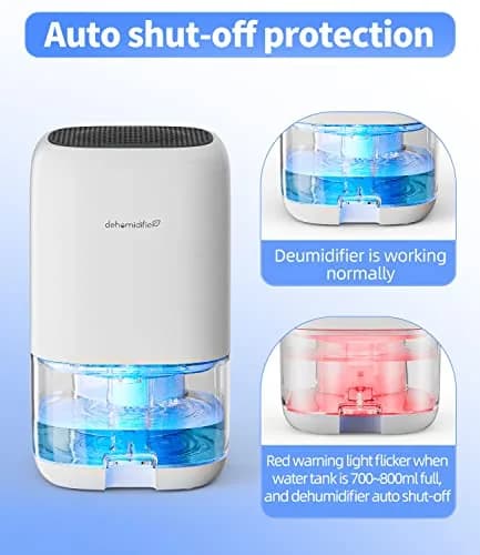 TABYIK 1000ml (35oz) Dehumidifier | Quiet 28dB Operation for Bedrooms & RVs thumbnail 5