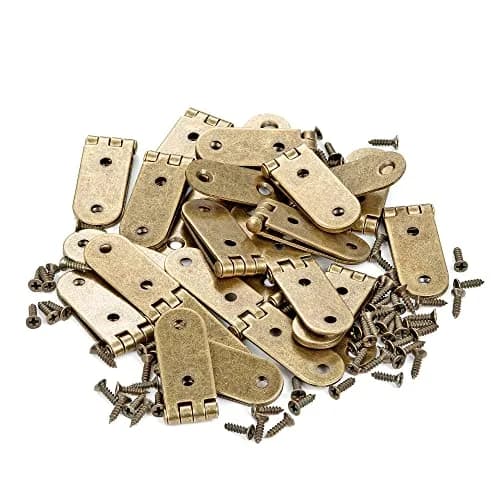 YCSJ Antique Brass Mini Hinges for Jewelry Box Bird House Handmade Crafts | Rust-Resistant, Small Size, 20 Pieces thumbnail 4