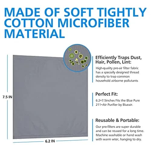 Cabiclean 4 Pack 211+ Replacement Washable Pre-Filters | 15.7cm x 20.5cm x 1.3cm (6.2 x 7.5 x 0.5 inches) thumbnail 6