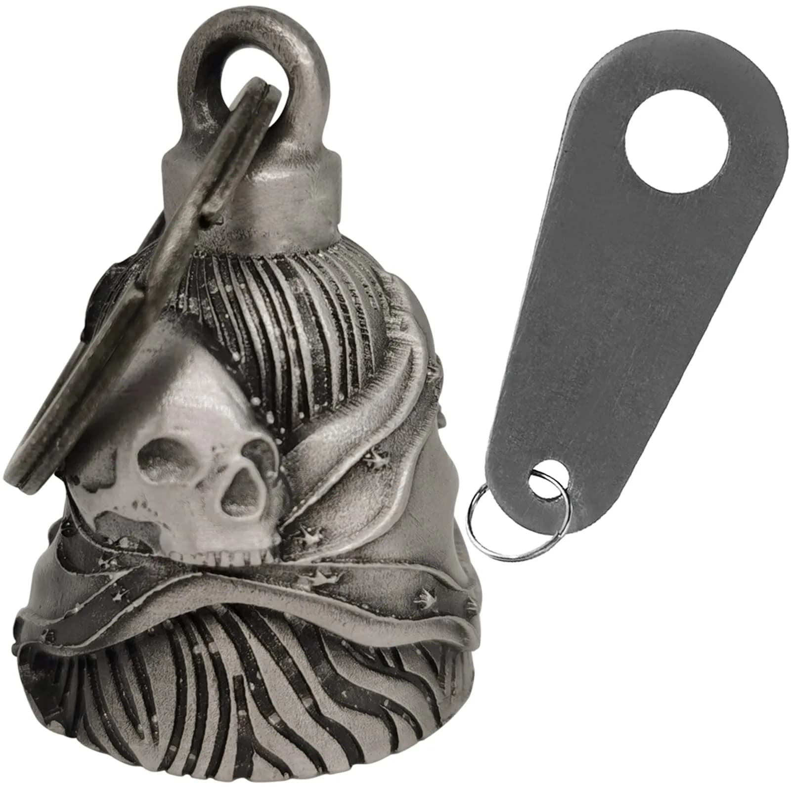 Dream Apparel Guardian Angel Motorcycle Bell | Zinc Alloy, 2.9cm (1.18") Diameter - main product image