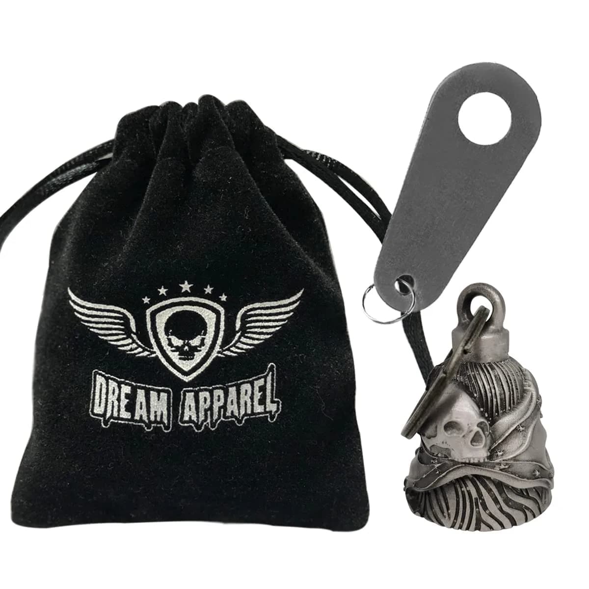 Dream Apparel Guardian Angel Motorcycle Bell | Zinc Alloy, 2.9cm (1.18") Diameter - view 2