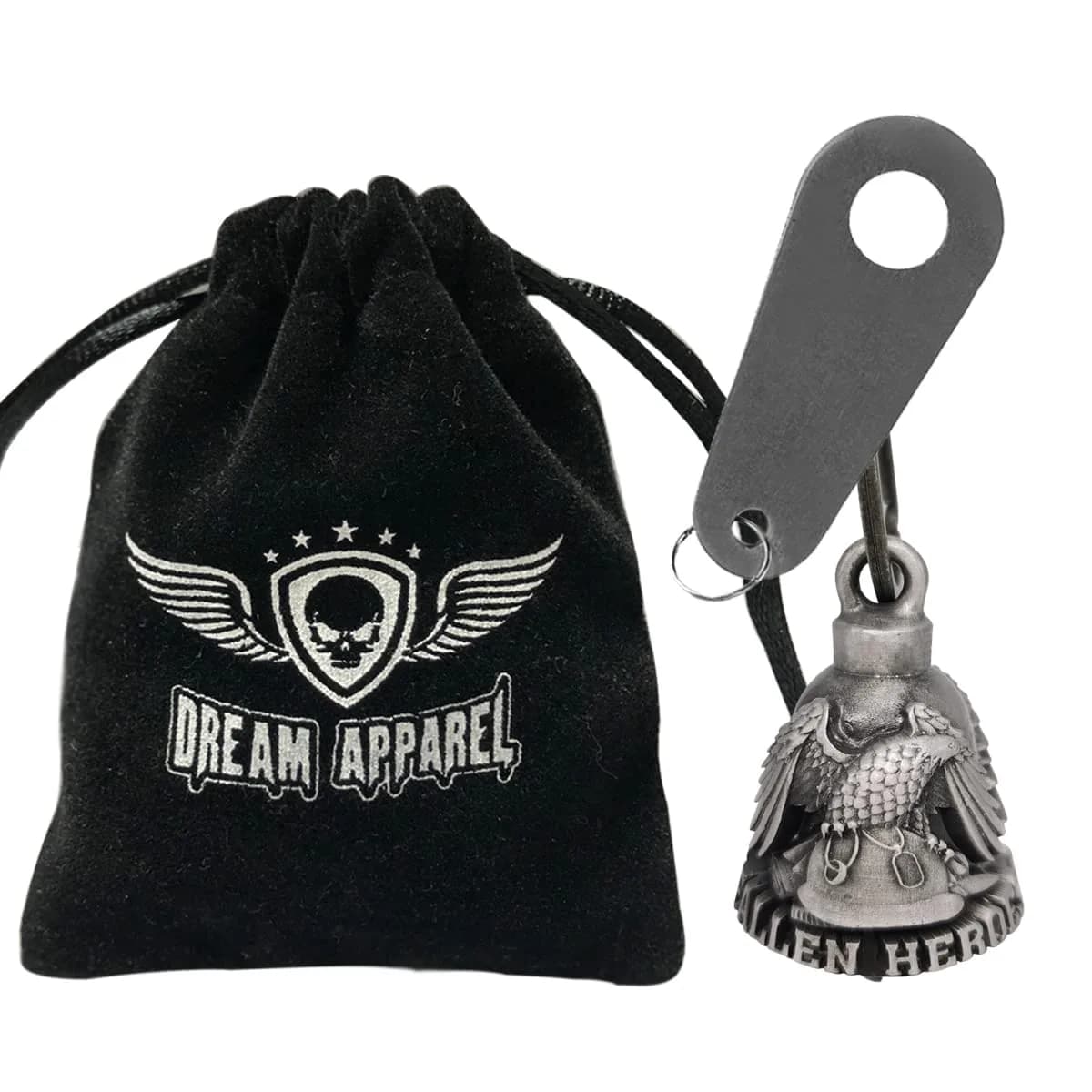 Dream Apparel Guardian Angel Motorcycle Bell | Drive Away Gremlin, Biker Bell for Men Women Rider Riding, Good Luck Gift - view 2