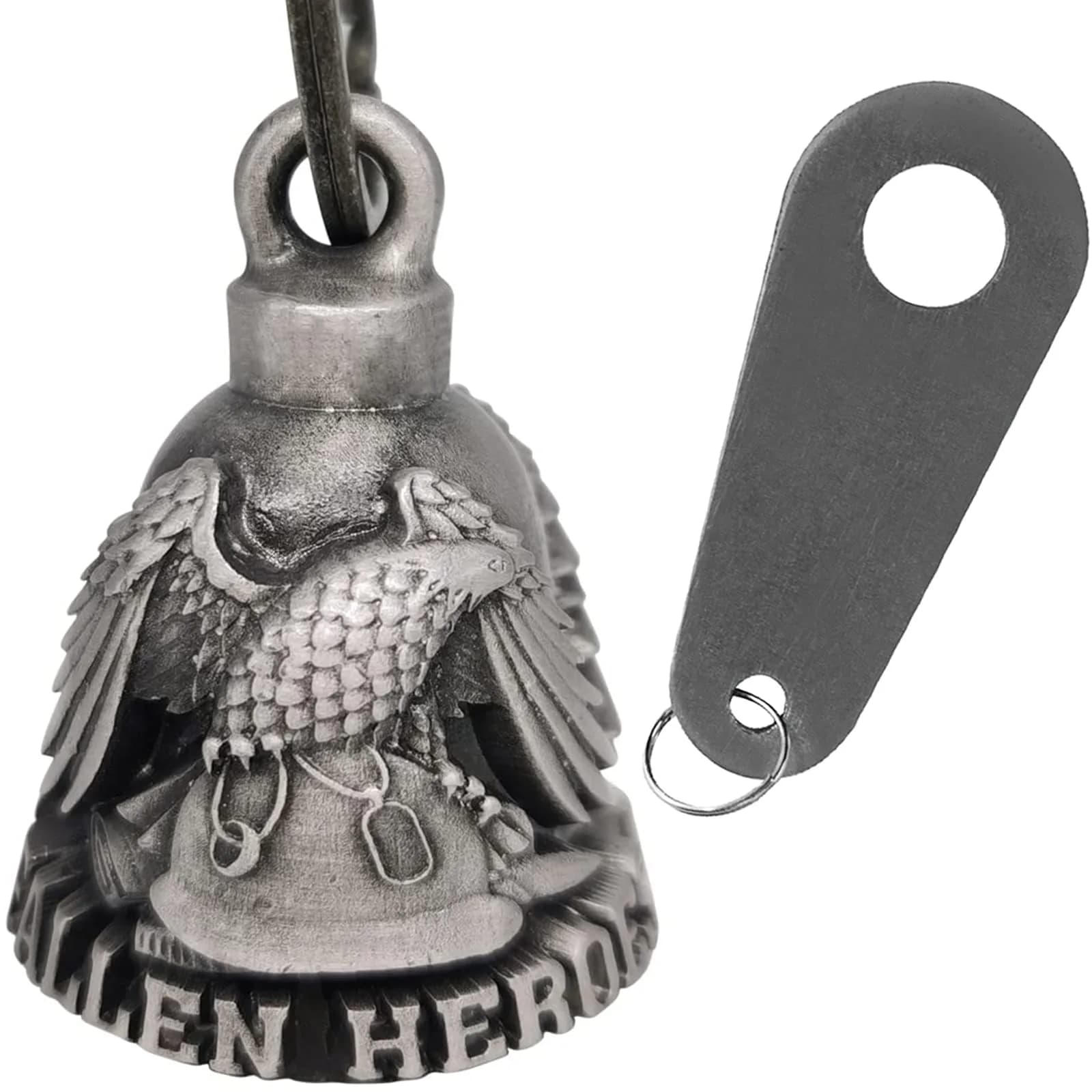Dream Apparel Guardian Angel Motorcycle Bell | Drive Away Gremlin, Biker Bell for Men Women Rider Riding, Good Luck Gift — Fallen Heroes