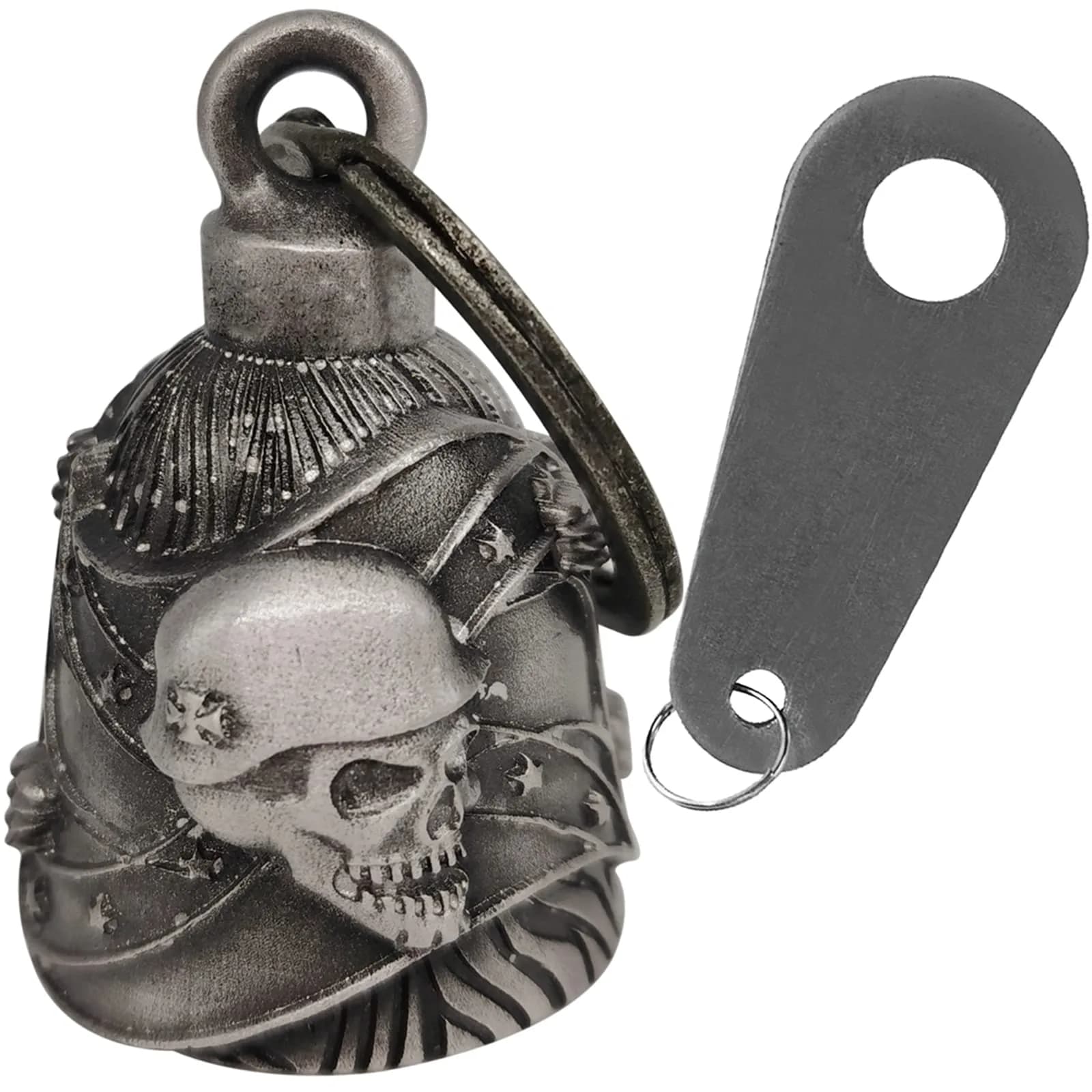 Dream Apparel Flag & Skull Guardian Angel Motorcycle Bell - Ride with Protection - main product image