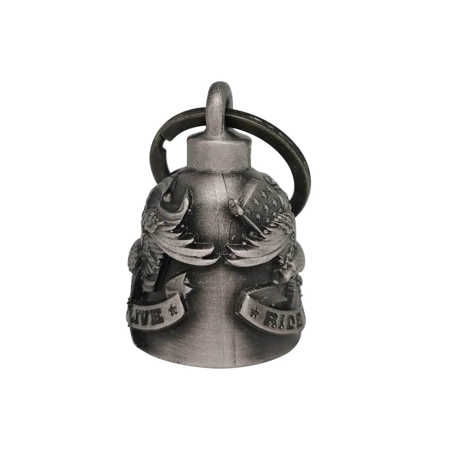 Dream Apparel "Ride to Live" Guardian Angel Motorcycle Bell Keychain - view 3