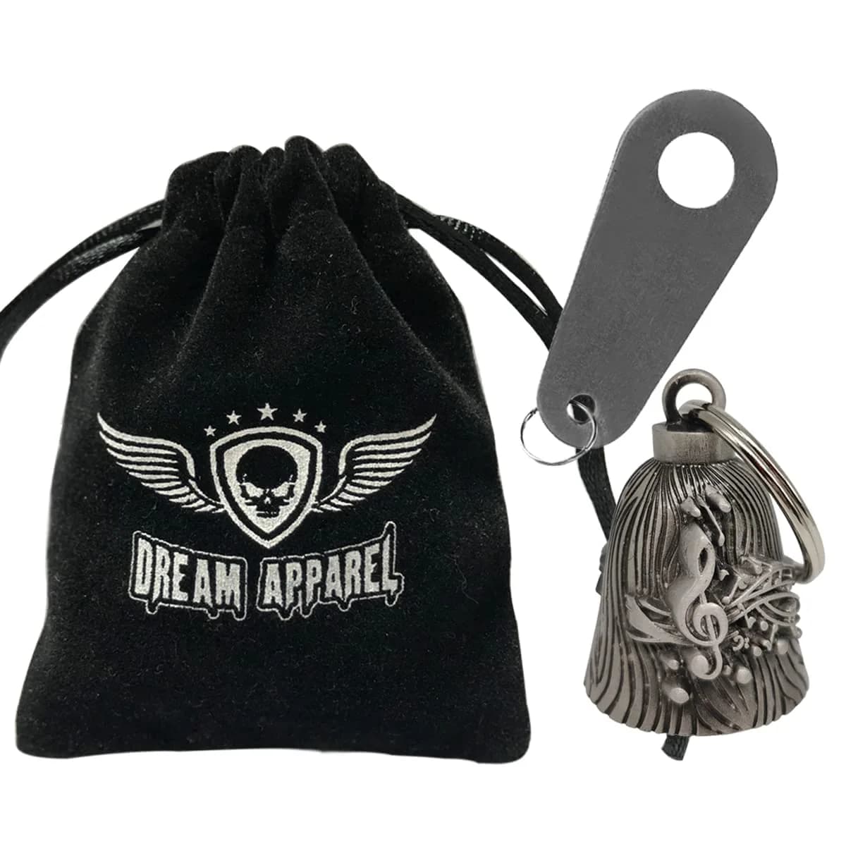 Dream Apparel Musical Note Guardian Angel Motorcycle Bell | Ride with Good Luck Charm - view 2