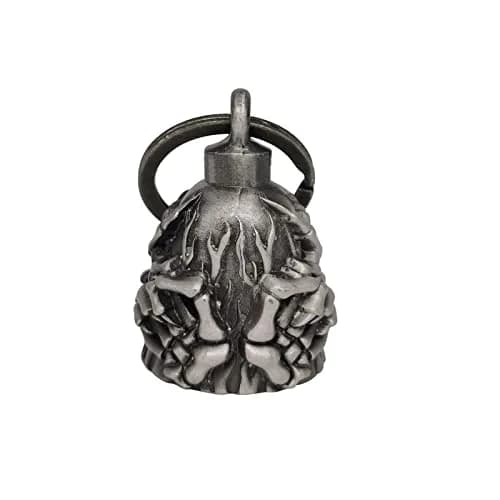 Dream Apparel Guardian Angel Motorcycle Bell - Finger & Skeleton Design | Ride Safe thumbnail 3