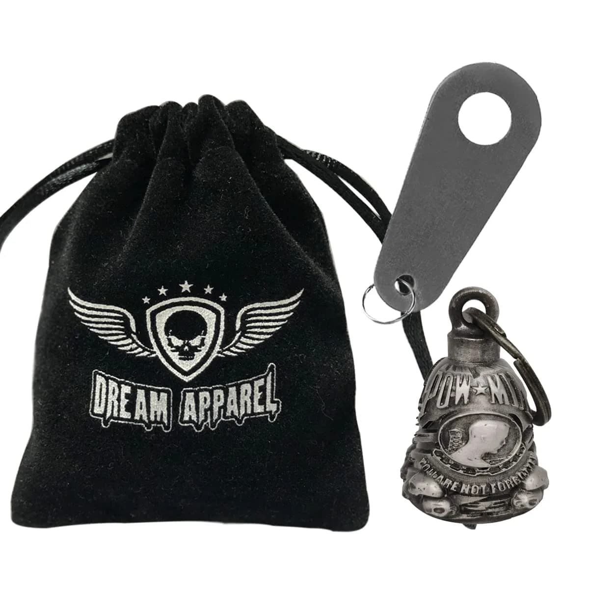 Dream Apparel Guardian Angel Motorcycle Bell - 'You Are Not Forgotten' Design - view 2