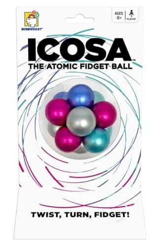 Brainwright Icosa Ice - The Atomic Fidget Ball | Twist, Turn, Fidget for Kids & Adults thumbnail 1