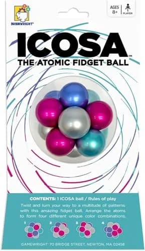 Brainwright Icosa Ice - The Atomic Fidget Ball | Twist, Turn, Fidget for Kids & Adults thumbnail 5