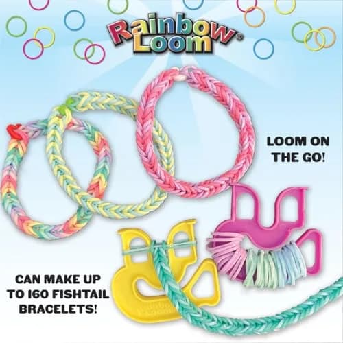Rainbow Loom Treasure Box Pastel Edition - 8,000 Rubber Bands & 2 Happy Looms | Art Craft Kit for Ages 7+ thumbnail 5