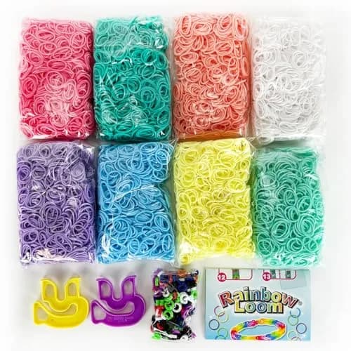 Rainbow Loom Treasure Box Pastel Edition - 8,000 Rubber Bands & 2 Happy Looms | Art Craft Kit for Ages 7+ thumbnail 3