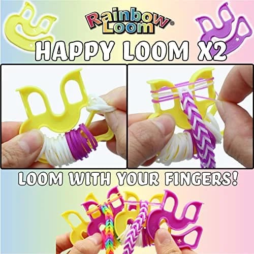 Rainbow Loom Treasure Box Sparkle Edition - 8000+ Rubber Bands & 2 Happy Looms | Assorted Colors Art Craft Kit thumbnail 9