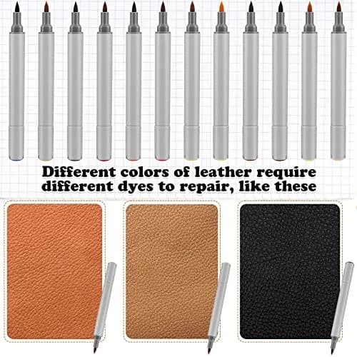 Teling Leather Dye Marker Pens 12 Pack Dual Tips | Shoe & Leather Repair thumbnail 5