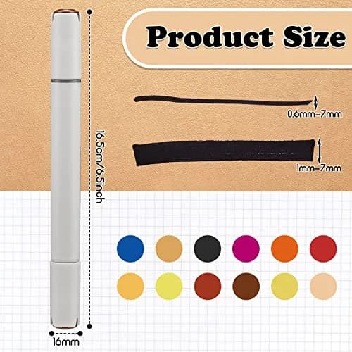 Teling Leather Dye Marker Pens 12 Pack Dual Tips | Shoe & Leather Repair thumbnail 2