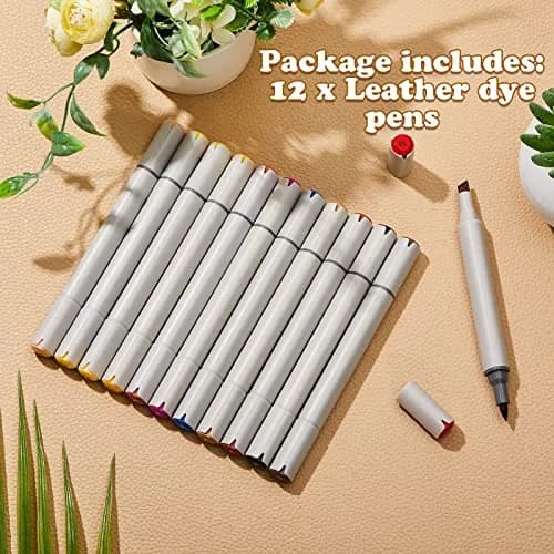 Teling Leather Dye Marker Pens 12 Pack Dual Tips | Shoe & Leather Repair thumbnail 3