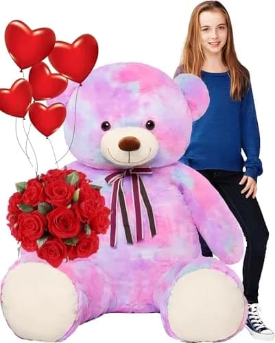 Tezituor Big Teddy Bear 52'' Giant Plush Toy, Soft & Safe for Kids & Adults thumbnail 1