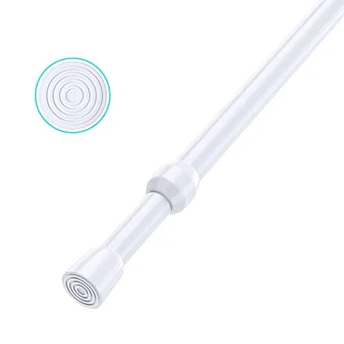 AIZESI Spring Tension Curtain Rod 26-39 Inch | No Drilling Adjustable White thumbnail 9