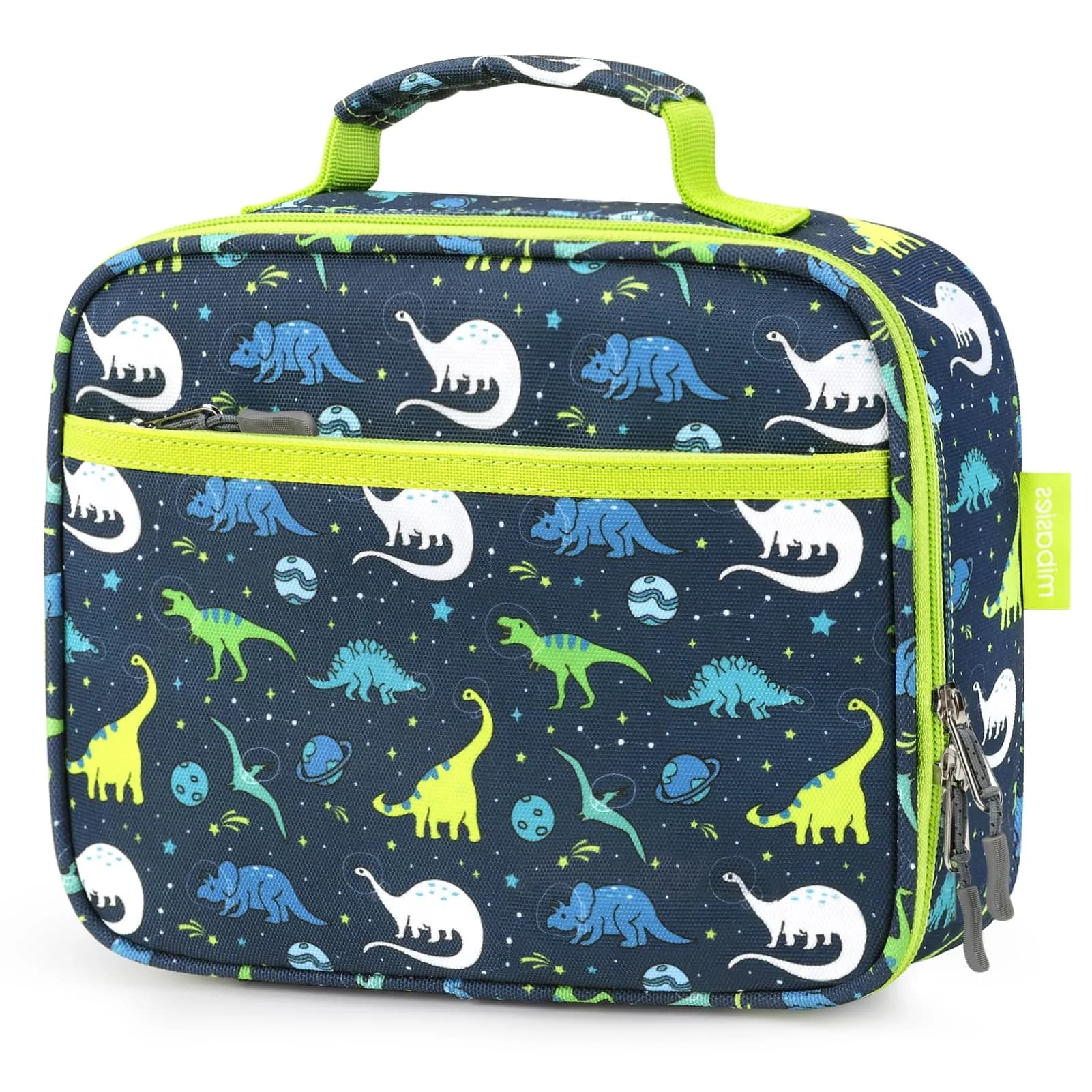 mibasies Kids Lunch Box Galaxy Dinosaur | Insulated Lunch Bag for School & Kindergarten — Galaxy Dinosaur