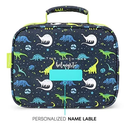 mibasies Kids Lunch Box Galaxy Dinosaur | Insulated Lunch Bag for School & Kindergarten thumbnail 5