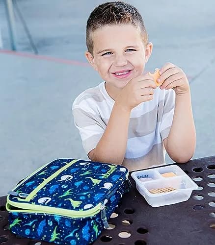 mibasies Kids Lunch Box Galaxy Dinosaur | Insulated Lunch Bag for School & Kindergarten thumbnail 6